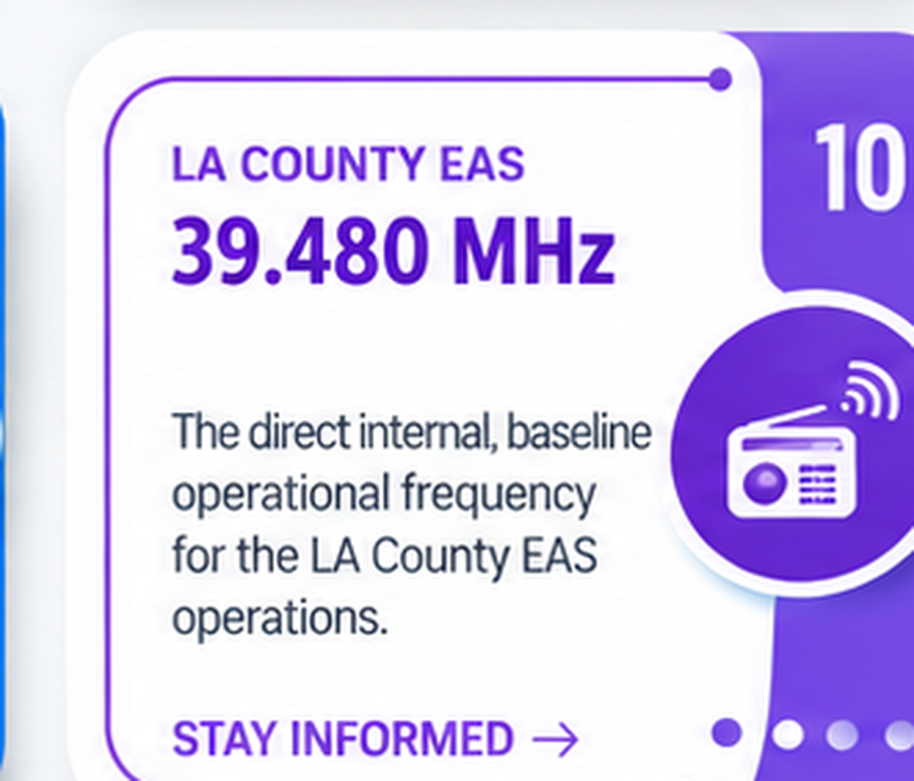 Los Angeles County EAS reference frequency — 39.480 MHz