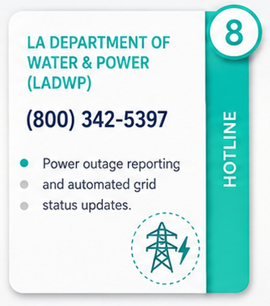 Los Angeles Department of Water and Power — (800) 342-5397